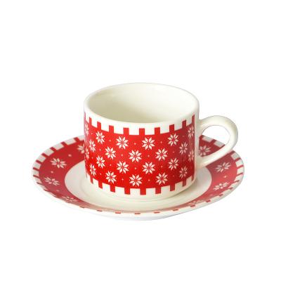 China Sustainable High Quality Customized Coffee Cup And Saucer Round Shape for sale