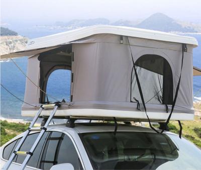 China Diagonal Tether Type 3-4 Person Hard Shell Fiberglass Car Roof Top Tent For Outdoor Camping Roof Top Tent for sale