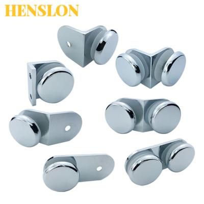 China Modern Zinc Alloy Round Glass Accessories Shower Room Accessories Bead Fixing Clip Bathroom Glass Clips Bead Holder Divider Door Clip for sale