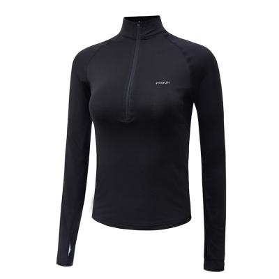 China New Yoga Gym Suit Autumn Winter Breathable Zipper Tight Running Long Sleeve Sports Yoga Quick Dry Suit For Women for sale