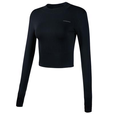 China New Yoga Workout Clothes Breathable Autumn Winter Running Tight T-shirt Long Sleeve Sports Yoga Workout Clothes For Women for sale