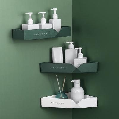 China Wall Mounted Type Bathroom Shelf Wall Shelf Bathroom Accessories No Drilling Wall Mounted for sale