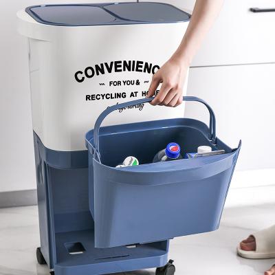 China Sustainable Wholesale Plastic Trash Can Recycle Garbage Bin , Kitchen Trash Can for sale