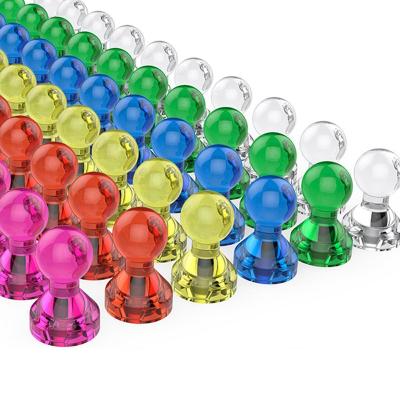 China Strong Translucent Push Pin Magnet For Office, Whiteboard, Industrial Magnet Dailymag Pack 7 60 Different Colors Fridge for sale