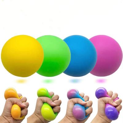 China Promotional Gifts 6.5CM PU foam stretch extrusion relief fidgety person toys stress ball for adults for sale