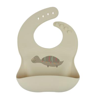 China Wholesale Washable Waterproof Easy Clean Bib Silicone Portable Baby Bibs For Kids for sale