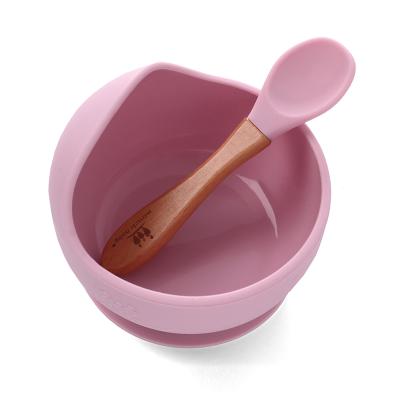 China BPA Free Food Grade Hot Selling Baby Feeding Children Rolls Suction Silicone Baby Bowl Set for sale