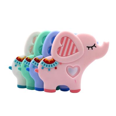 China Custom Hot Sale Private Label Silicone Baby Elephant Teether Toy Wholesale Eco - Friendly for sale