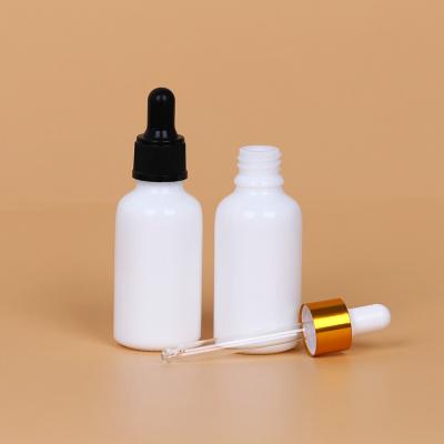 China 30Ml Cosmetic Dropper, White Dropper Essential Oil 50Ml Glass Bottle Glass Bottle for sale