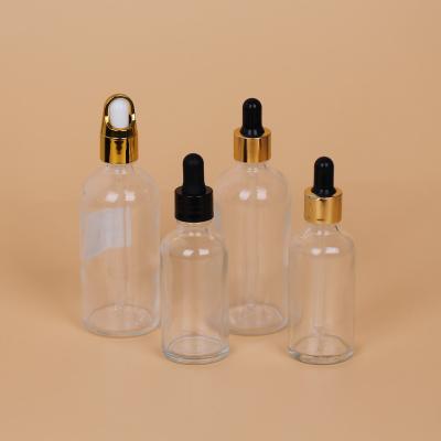 China 50ML 100ML 5Ml Cosmetic Glass Dropper Bottles 30Ml Dropper Bottle , Clear 30Ml Dropper Bottles for sale