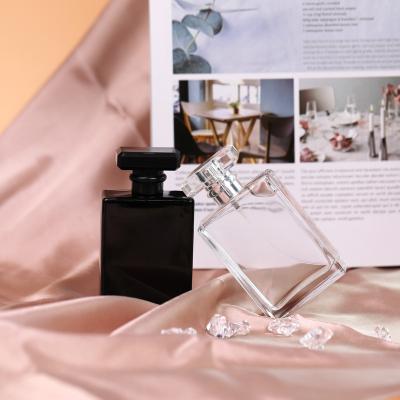 China Portable Travel Cosmetic Square Fine Mist Spray Atomizer Bottle Empty Glass Perfume Bottles 30ML 50ML 100ML Refillable Bottles for sale