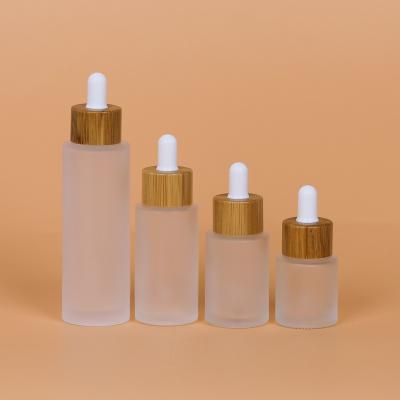 China 30ml 40ml 50ml 60ml 100ml Essential Oil Dropper Bottle Cosmetic Glass Cosmetic Frosted Glass Dropper Bottles for sale