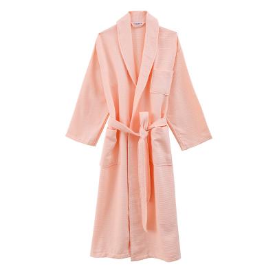 China QUICK DRY Cotton Four Seasons Lengthened Yukata Nightgown Home Service Men's and Women's Hotel Pajamas Honeycomb Waffle Bathrobe Couple for sale