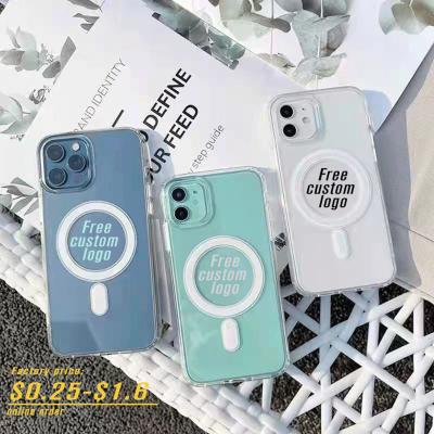 China Factory wholesale dropshipping shockproof mobile phone magnetic case for iphone series cover with free picture printing for sale