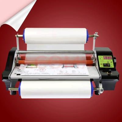 China DOM SEM film machine automatic cold laminator Double-hanging double-hanging laminating photo A3 small laminator for sale