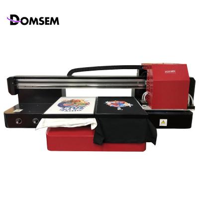 China Garment Shops Domsem 6040 T-shirt Textile Digital Printer Dual Heads Flatbed DTG Printing Machine High Speed for sale