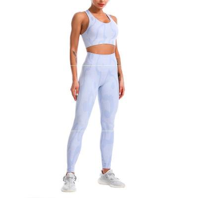 China 2022 Breathable Hot Selling Yoga Sets Sports Women's Fitness Women's Yoga Set Gym 2 Piece Bra for sale