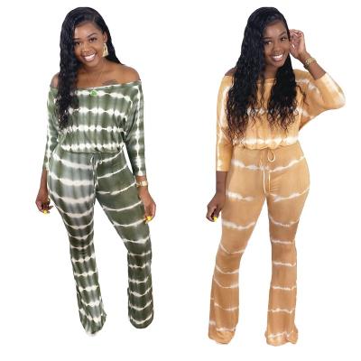 China 2021 new arrivals anti-static fall autunm fashion stylish casual bamboo pattern plus size romper jumpsuit women clothing clothing for sale