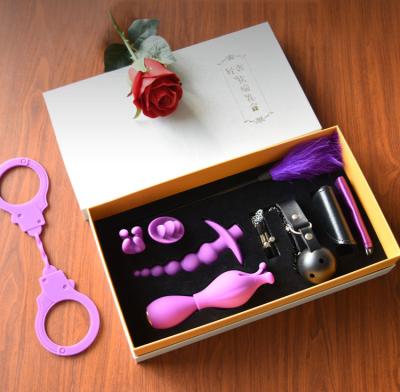 China Eco-Friendly 9 Pcs In One Bondage SM Set Sex Toys Products Under Bed Restraints Set Adult SM Sex Toys Set For Couples for sale