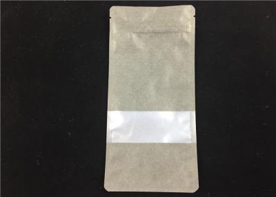 China OEM Zip Lock Packaging Bags Front Clear Window Kraft Paper Laminated Material for sale