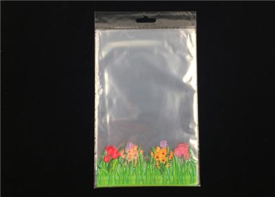 China Geschenk-kundenspezifische klare Plastikverpackung sackt Druckblume mit unterem Keil ein zu verkaufen