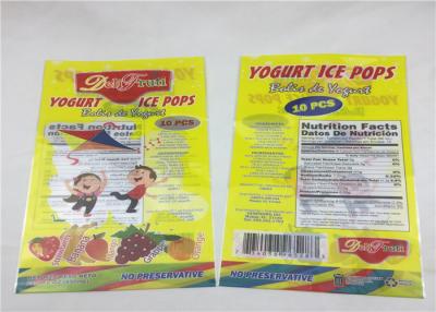 China Ice Pops Bopp Poly Bags Printed Yellow Red Plastic Packaging Moisture proof for sale