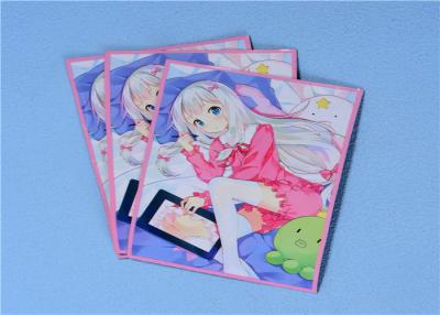 China 60 Pcs / Packing , White - Haired Girl Anime Card Cover Protector For Trading Card Sleeves for sale