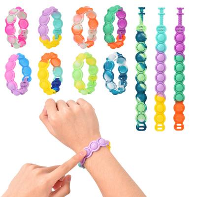 China Educational Toys 2022 Color Pop Silicone Bracelet Soft Pop Music Bubble I'm A Busty Master Rodent Pioneer Bracelet Toys for sale