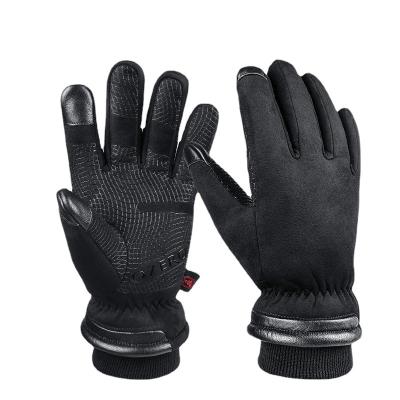 China Comfortable Breathable Extreme Warm Cold Black Winter Weather Snow Gloves Waterproof Touch Screen For Men Winter Motorcycle Gloves for sale