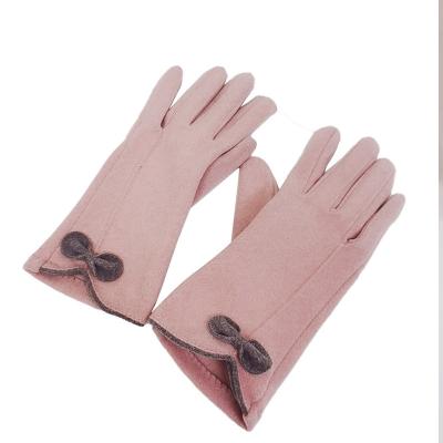 China Newest Stretch Breathable Abrasion Resistant Gloves Women Winter Suede Gloves Warm Outdoor Sports Climbing Touch Screen Thickened Free Sample for sale