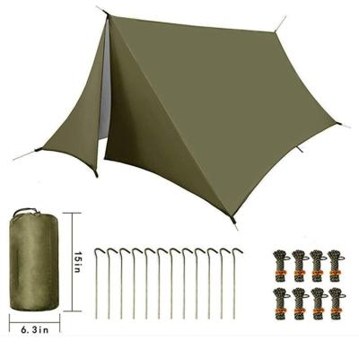 China Warm Reflective Green Customized Emergency Triangle Water Proof Hanging Camping Top Single Tent for sale