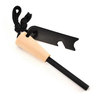 China Emergency Tactical Outdoor Survival Stainless Steel Camping Chalk Flint Igniter for sale