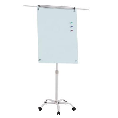 China Office KBW Best Quality Magnet Glass Flipchart Easel With Whiteboard Stand for sale