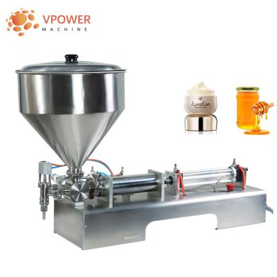 China 5-5000ml Piston Honey Water Juice Beverage Filler Semi-automatic CLOTHING Cream Paste Liquid Cosmetic Filling Machine for sale