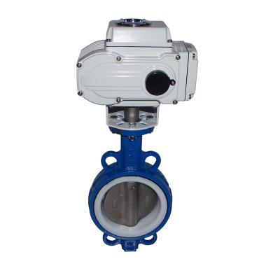 China General Self Regulating Iron Butterfly Valve Malleable Electric Actuator 6 Inch for sale