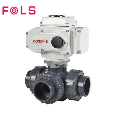 China Hot Selling 3 Way Valve PVC Electric Ball Valve dn50 dn100 dn150, 1/2