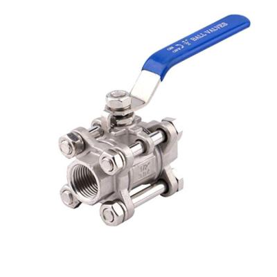 China High Pressure Three Piece Ball Valve General Manual Ball Valve Good Quality Long Handle Quick Install 3pc Tri Flange Ball Valve for sale