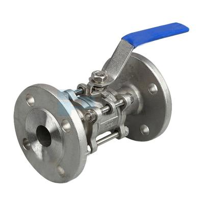 China General Professional Factory Flange Stainless Steel Thread Connection Handle Flange 3 Piece Ball Valve for sale