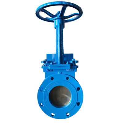 China SS304 SS316 General Industrial Stainless Steel WCB Flange Manual Knife Gate Valve for sale