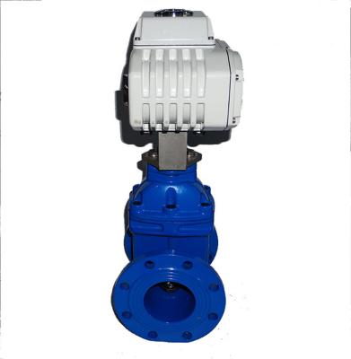 China General Resilient Seated Ductile Iron Motorized Multi Turn Electric Actuator Gate Valve for sale