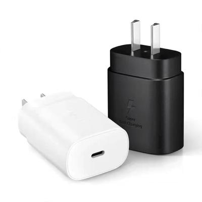 China Portable Type-C Wall Plug 25W Cell Phone Travel Charger US/EU Palladium Fast Charging Adapter for sale