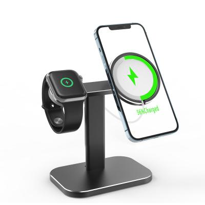 China Wireless Charging Convenient Dual Device Adjustable Stand 2 in 1 for Apple Watch Phone Stand Holder for iPhone 13 Pro iPad Mini Max iWatch for sale