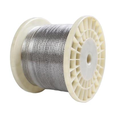 China Meshing Metal Stainless Steel Wire Rope / Non Magnetic Wire Rope / Iron Wire 1*7 32.5mm for sale