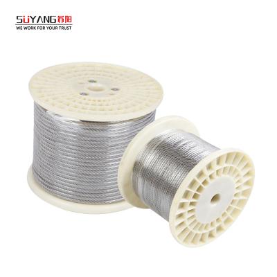 China 304 High Tension 7x7 Stainless Steel Wire Rope 0.6mm Stainless Steel FABRICATION Cable for sale