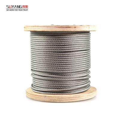 China 304 Good Hardness 7*19 Stainless Steel Wire Rope 8.0mm Stainless Steel WORKMANSHIP Cable for sale