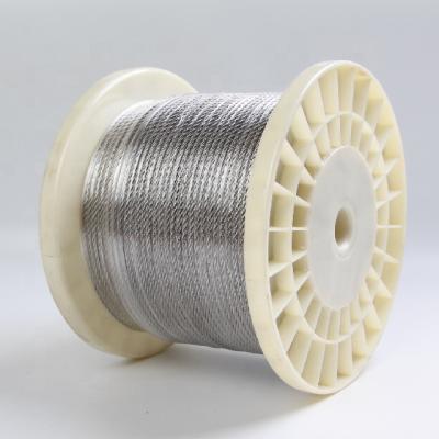 China Meshing Metal Stainless Steel Wire Rope / Non Magnetic Wire Rope / Iron Wire 1*7 2.0mm for sale