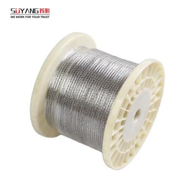 China 304 Good Hardness 1*7 High Tension Stainless Steel Wire Rope 0.5.mm Stainless Steel WORKMANSHIP Cable for sale