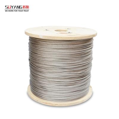 China 316 High Tension 1*7 Stainless Steel Wire Rope 0.6mm Stainless Steel FABRICATION Cable for sale