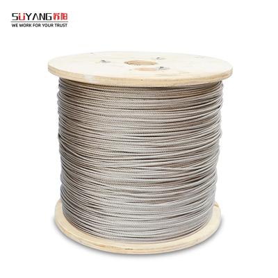 China 304 High Tension 1*7 Stainless Steel Wire Rope 1.5mm Stainless Steel FABRICATION Cable for sale