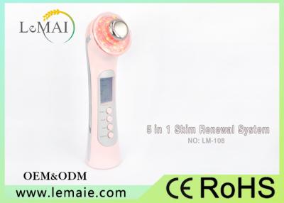 China 3 Colorful Light Photon Ultrasonic Beauty Machine , 5 in 1 Skin Renewal System for sale